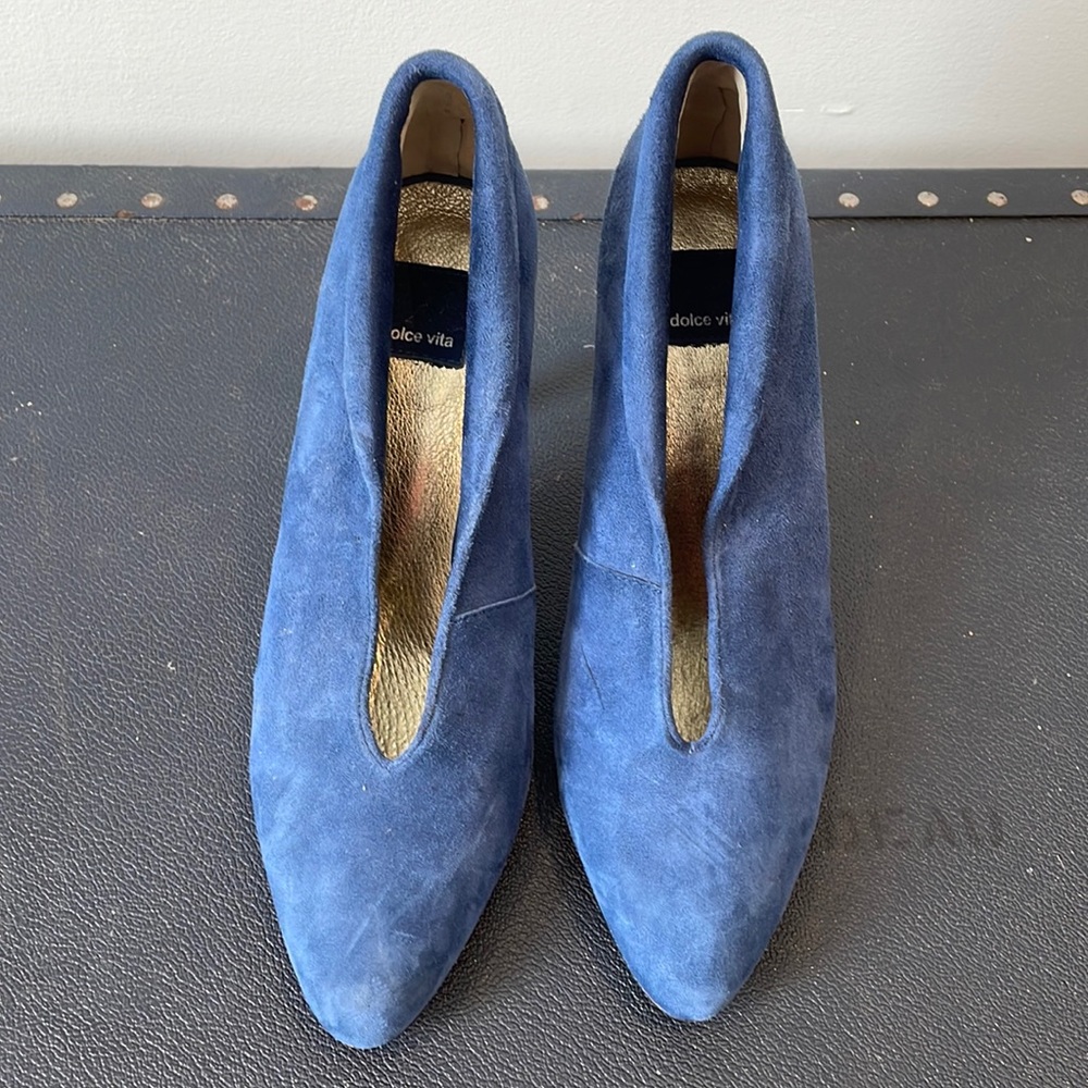 Dolce Vita Blue Suede Heels